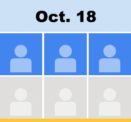 oct 18 calendar to click