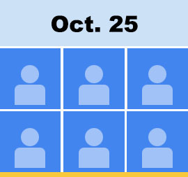 oct 25 calendar to click